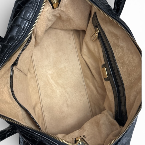 Vintage MCM Black Embossed Leather Tote - Picture 6 of 7